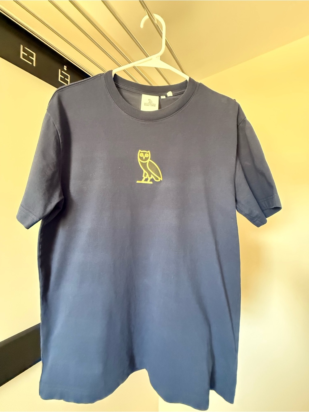 OVO Navy T-Shirt with Gold Owl Logo